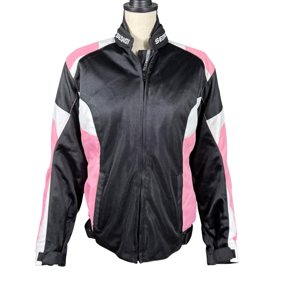 Sedici Federico Mesh Motorcycle Jacket Women's WXL Black Pink CE Armor Padded